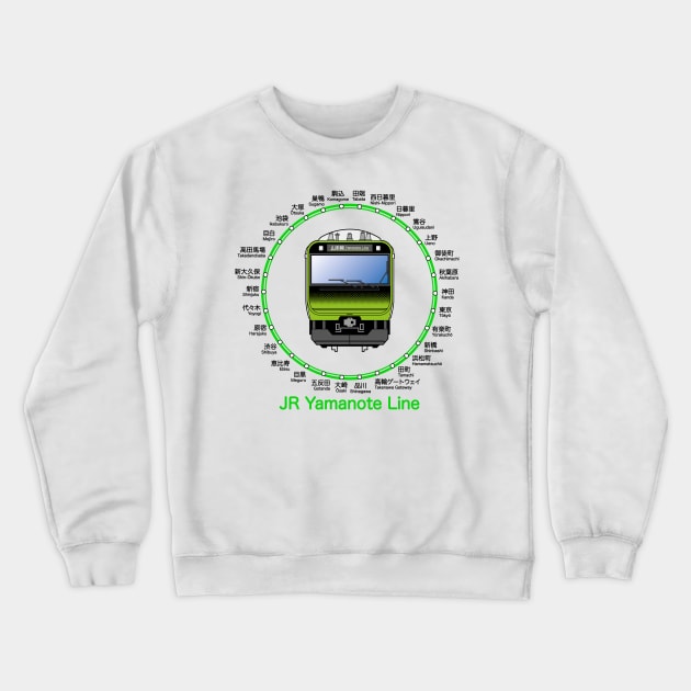 JR Yamanote Line Train and Stations Crewneck Sweatshirt by conform